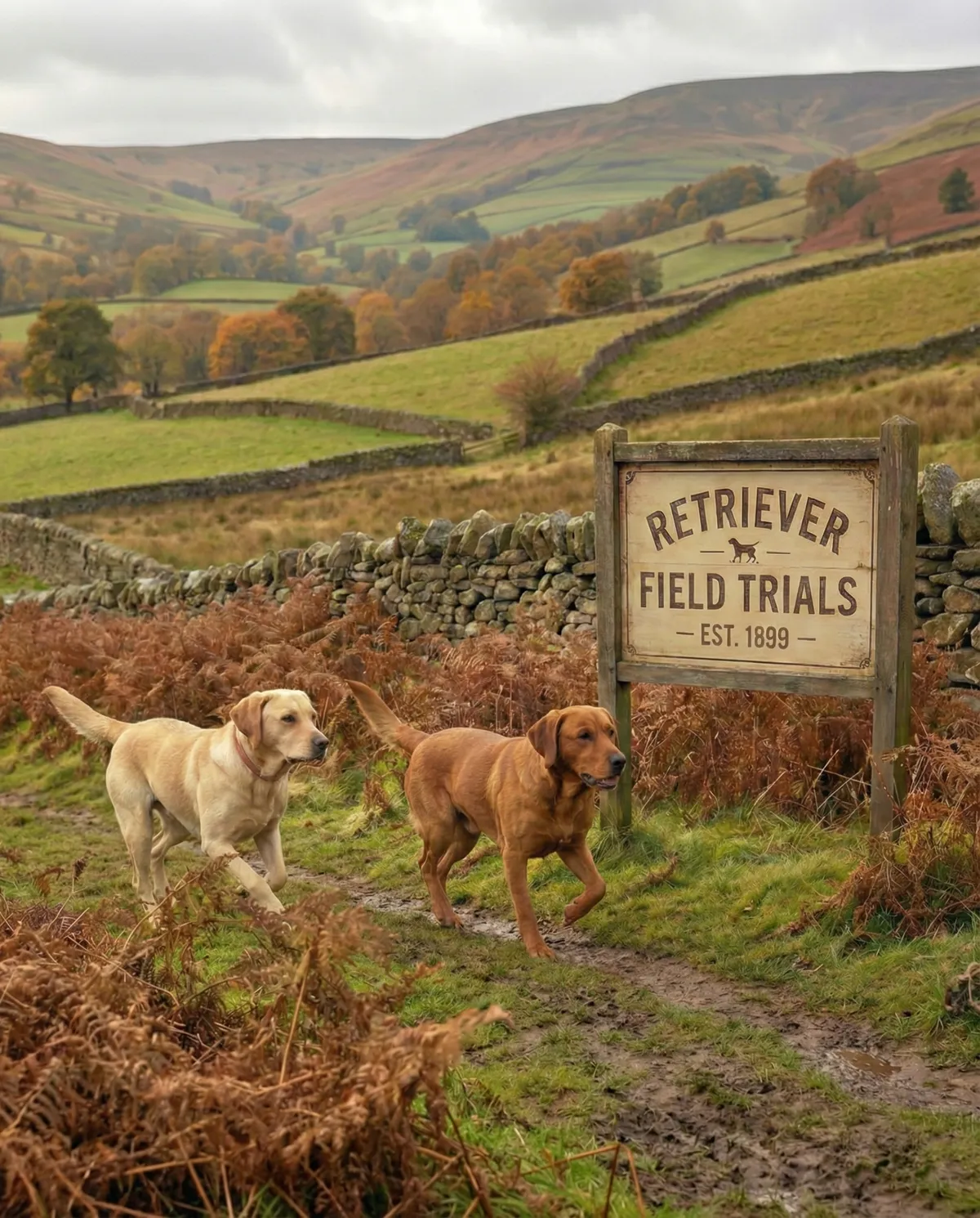 Labrador in the British countryside